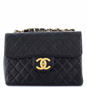 Chanel Jumbo Vintage Classic Single Flap Bag Quilted Lambskin